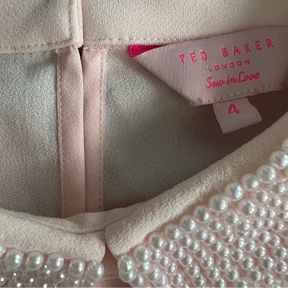 Ted Baker London sew in love blush pink blouse size 4 - Picture 4 of 5